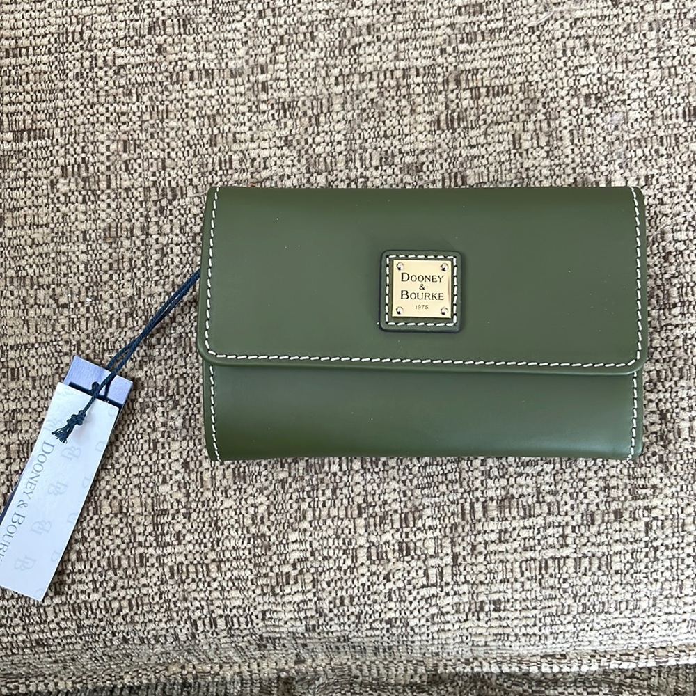 Dooney and Bourke Beacon Flap Wallet Olive